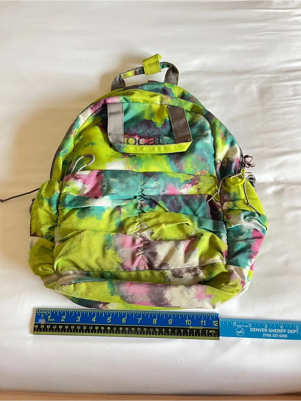 PUMA Procat Green Watercolor Tie Dye Multi-Pocket Backpack Rucksack